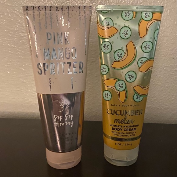 Bath & Body Works Other - Bath & Body Works Body Cream Set - Pink Mango Spritzer & Cucumber Melon